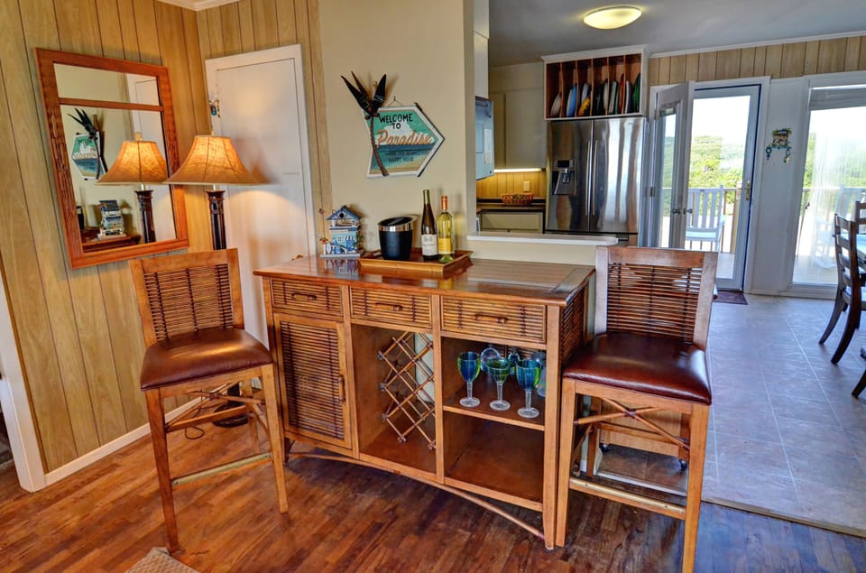 Bar area; Pantry on left