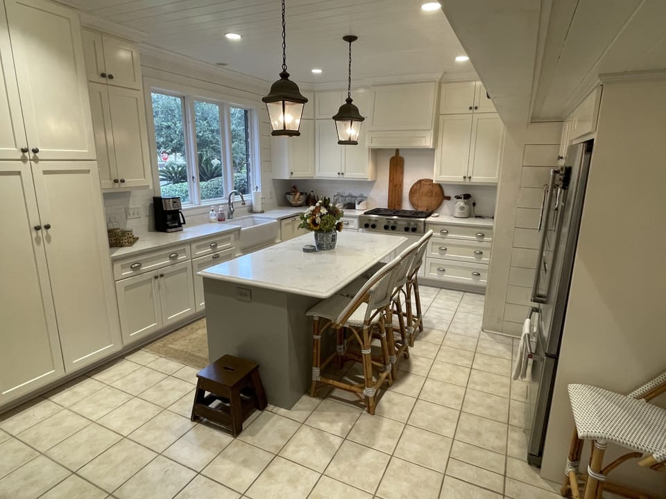 Kitchen looking from dining room area.