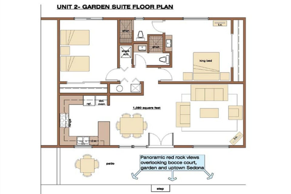 The Garden Suite #2 Floorplan.