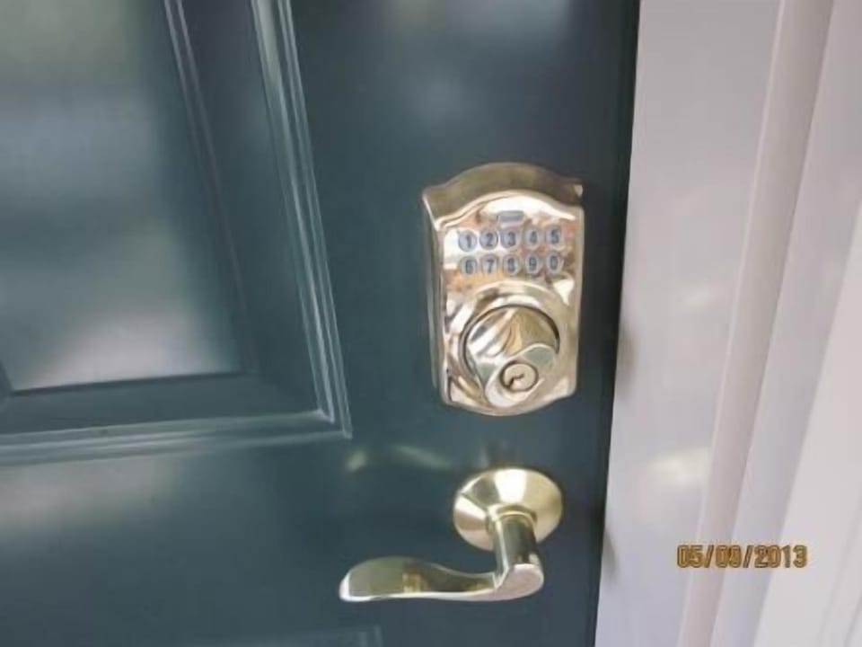 Security code entrance where you pick the code for your safety.