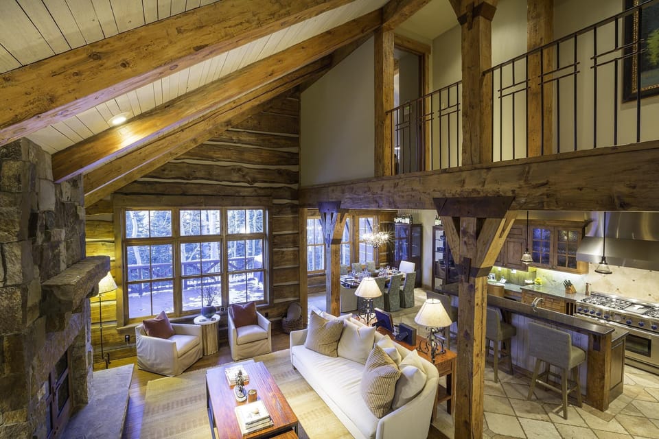 View from the upper landing of the main living area.