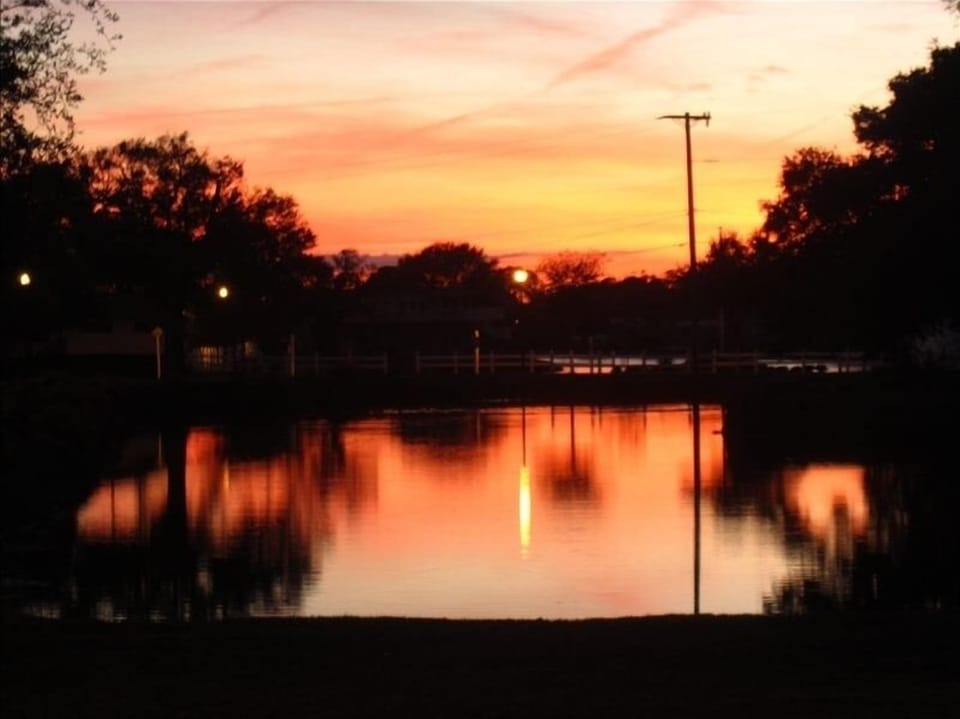 Front of Home, View of Lake at dusk - Beautiful!