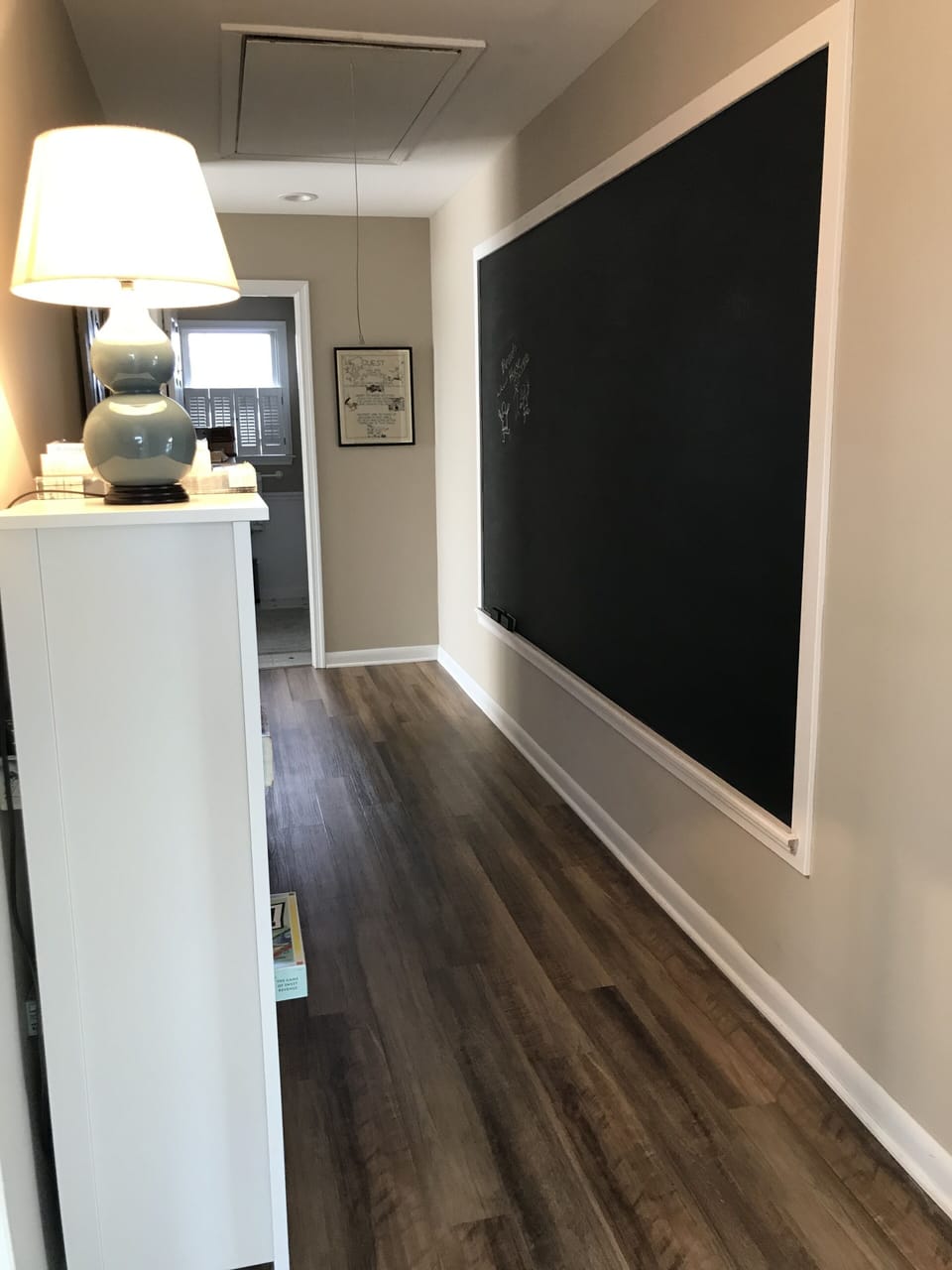 Leave us a note on the blackboard and tell us about your stay!!