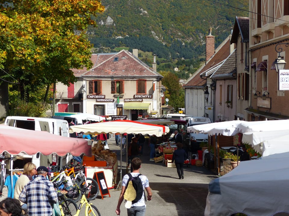 Lus La Croix Haute village on Mushroom Festival day