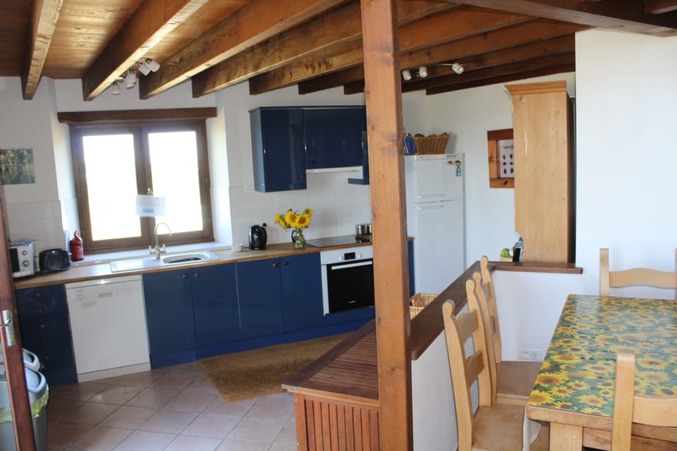 Bright open plan kitchen