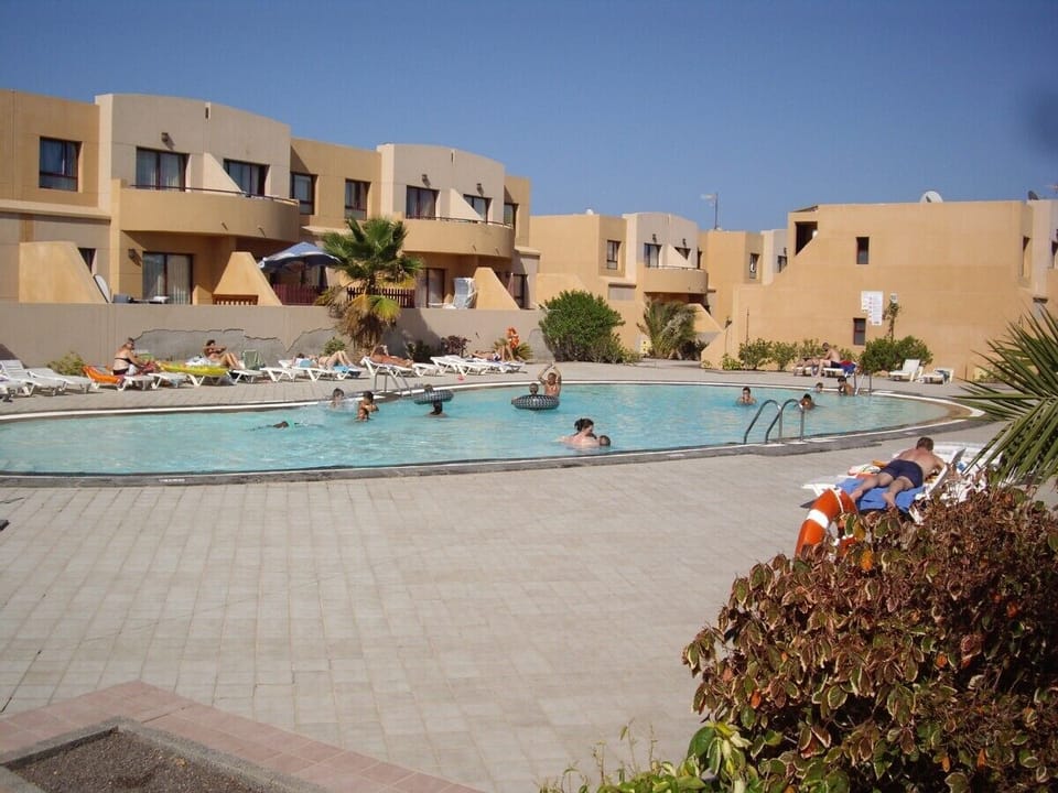The pool area