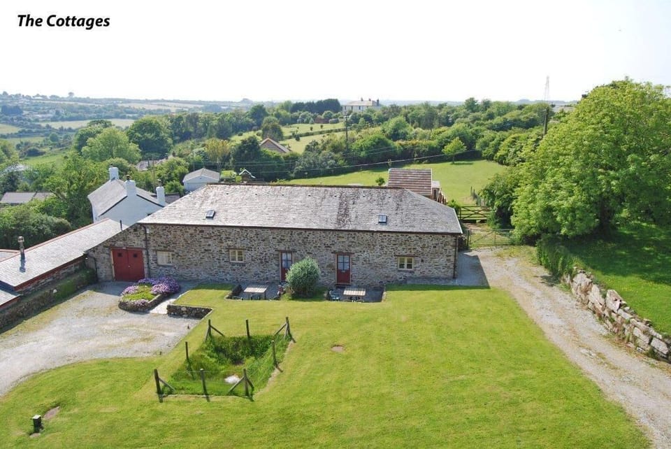 Photo taken from balcony of Engine House. Our top field is to the right of photo