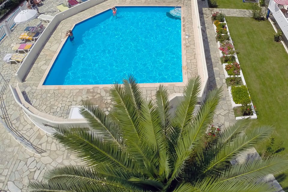 The inviting shared pool where you can soak up the sun or take a refreshing dip.