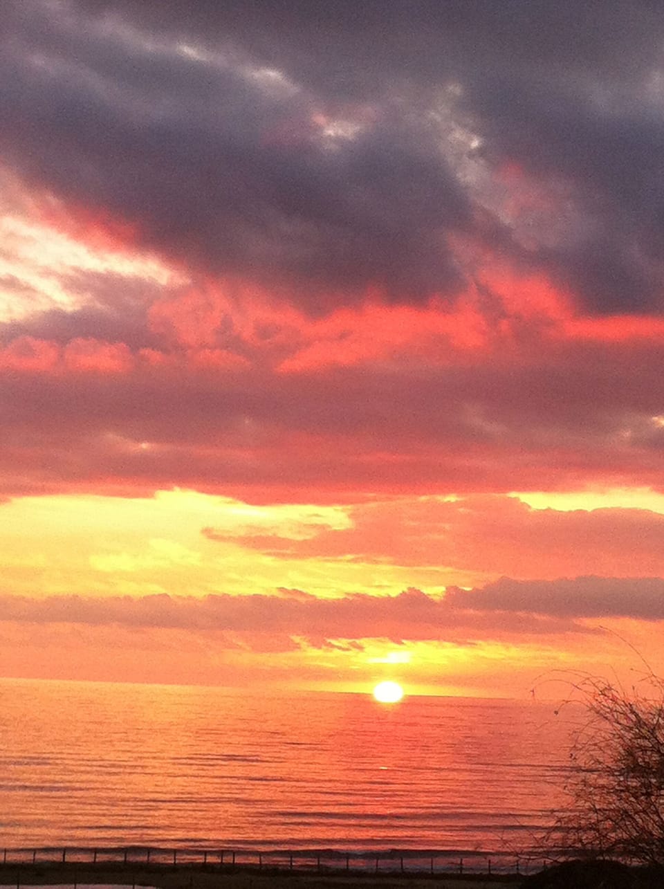 Sunset from the roof terrace
