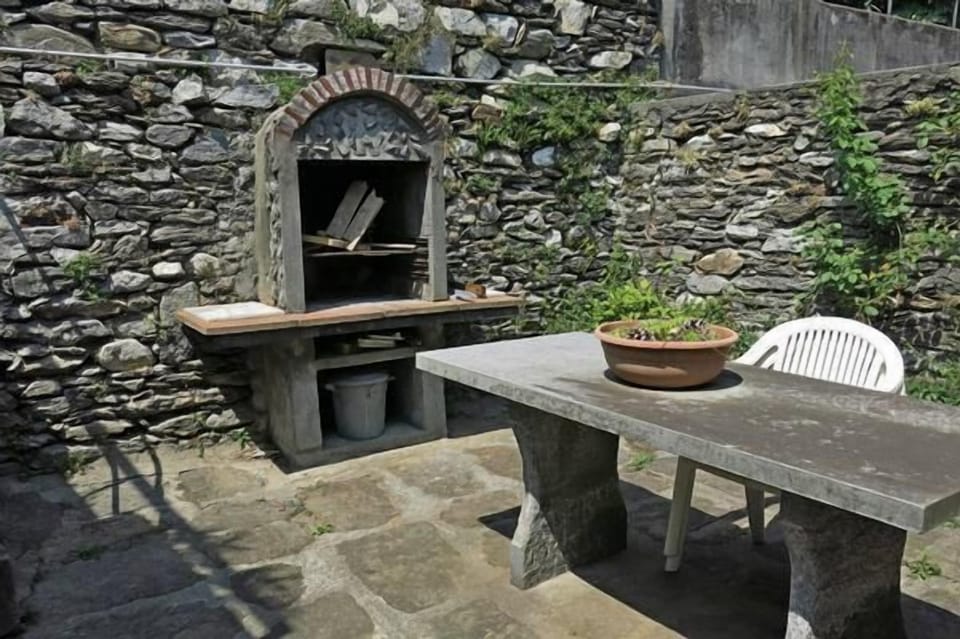 BBQ area with stone table