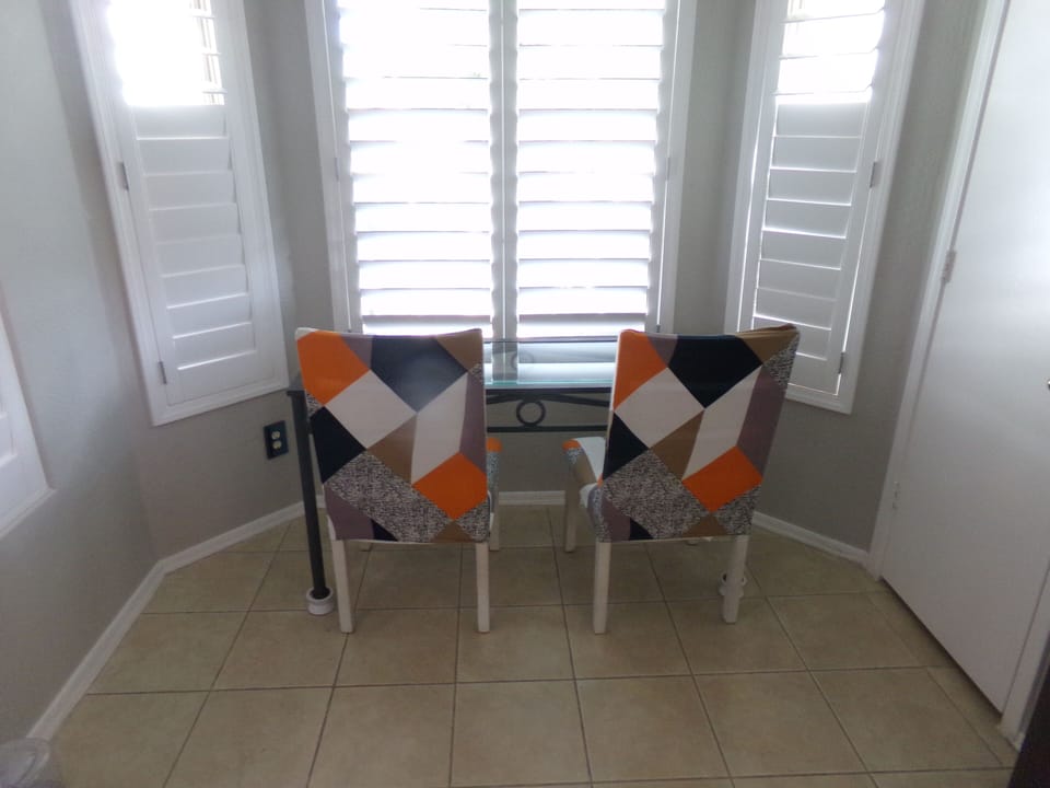 A breakfast nook for 2. 