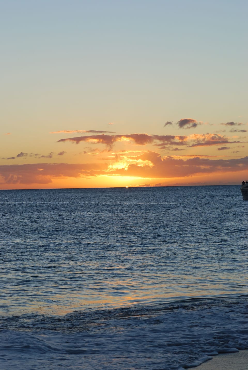 Maui sunset from the beach at the Whaler