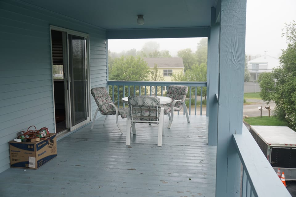 The deck off of the master suite