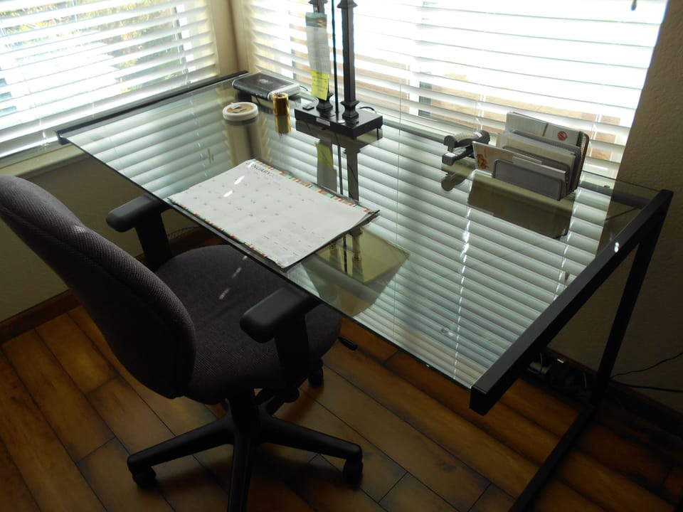 Oversize Large desk in Den