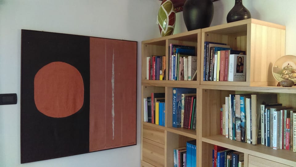 The book corner in the living room