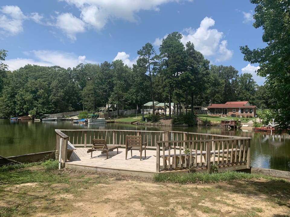 Lakeside deck