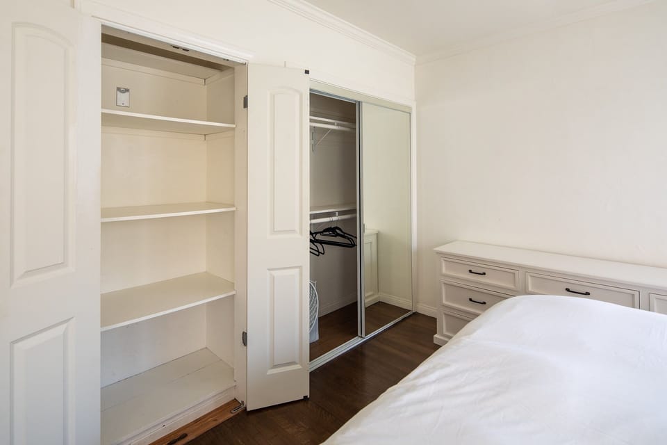 Plenty of closet space in the master bedroom.