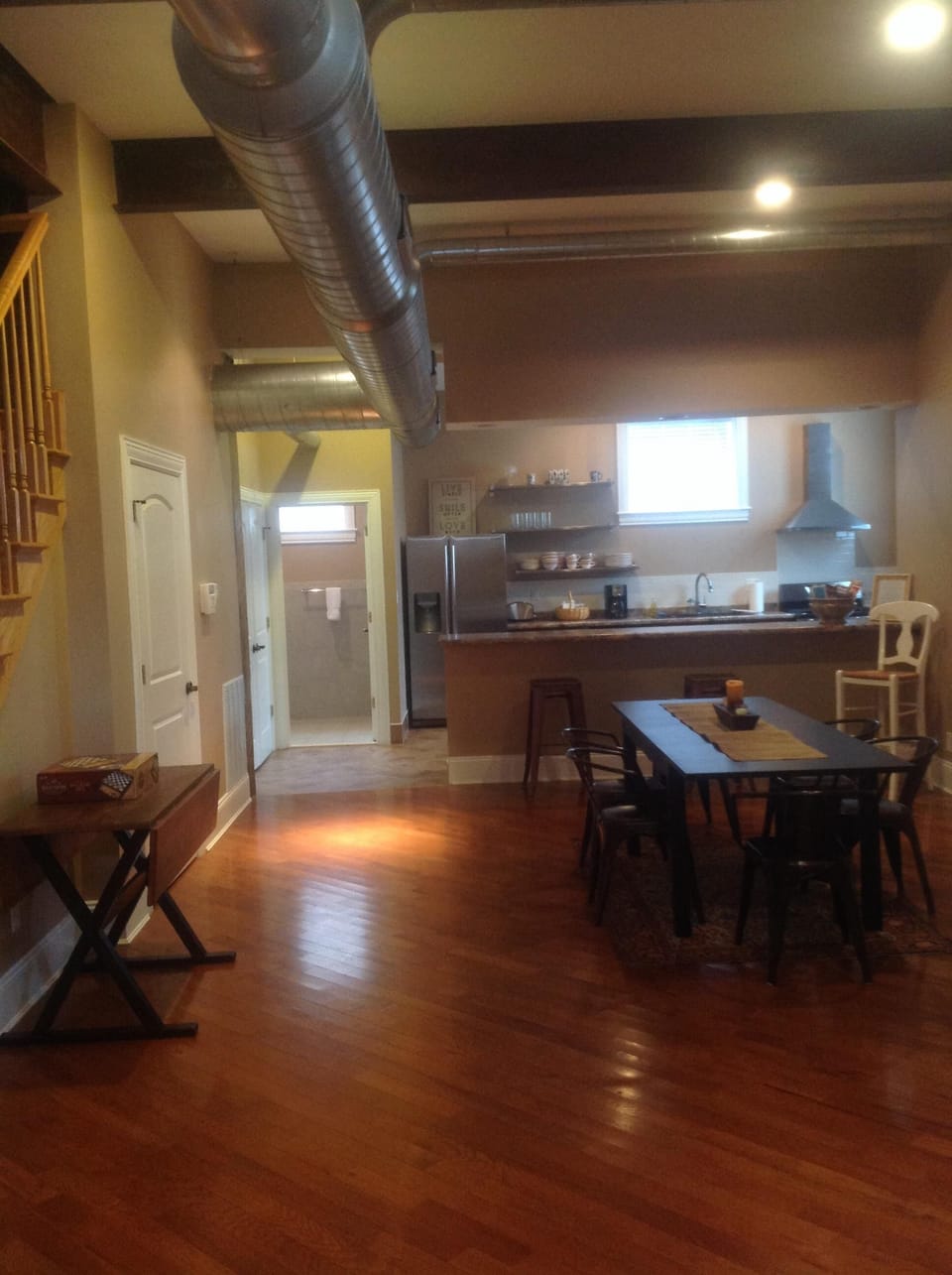 Folding table for board & card games / extra dining - more chairs in closet