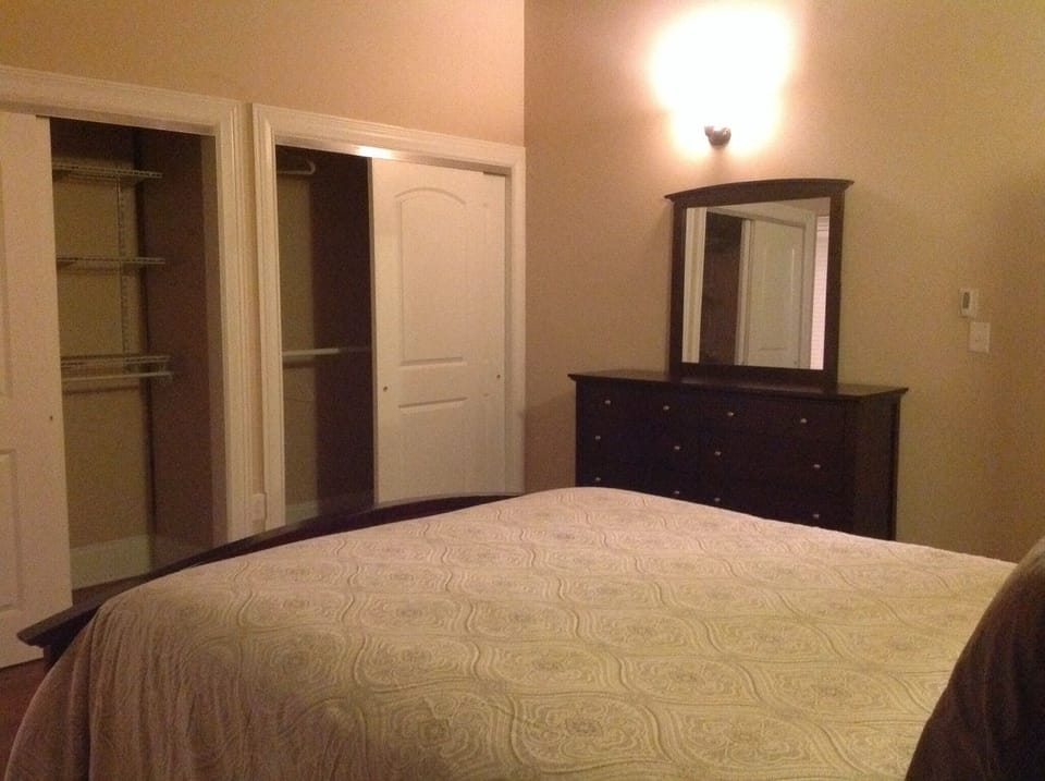 Lots of closet space throughout  unit - now there's a tv in the master bedroom