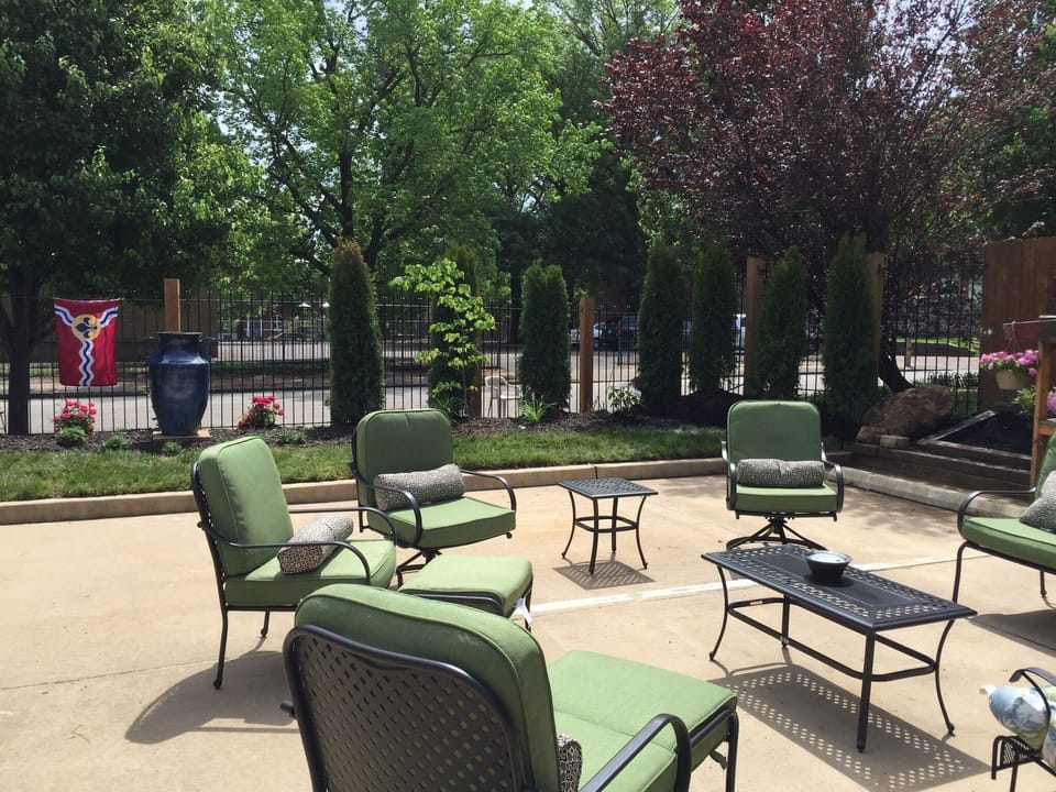 Relax outside on our recently updated patio w/ new furniture & landscaping