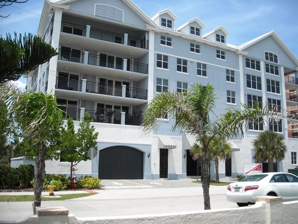 Front of Ocean Club Condo. Parking is under building, covered & secure