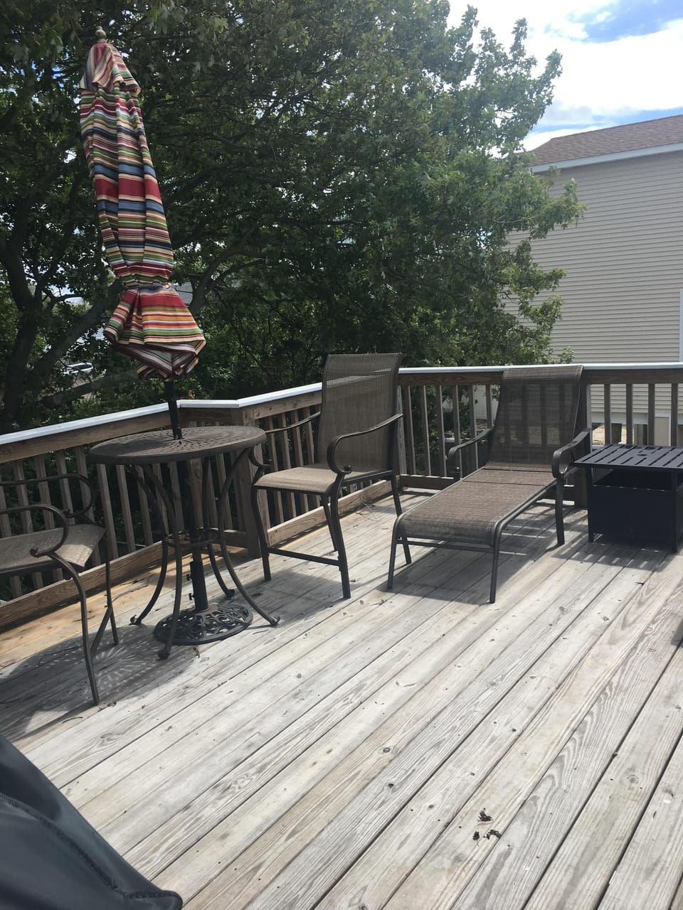 Back deck with brand new grill 