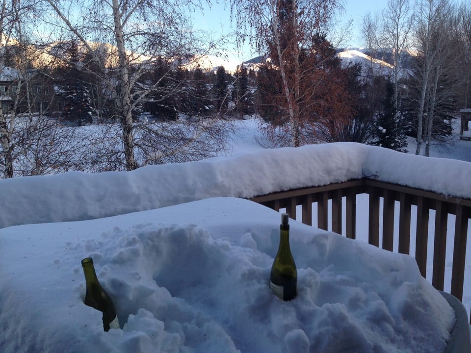 Winter wine cooler on top deck!