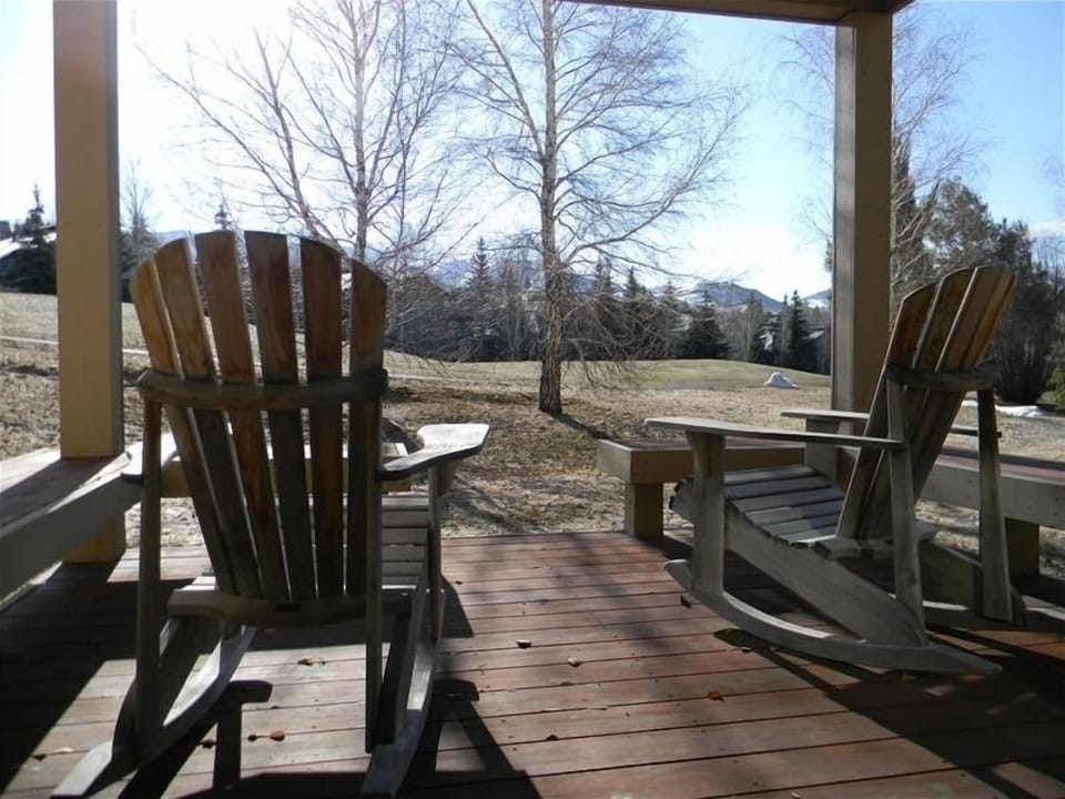 Lower Deck for rocking your cares away!  Located right off master bedroom.