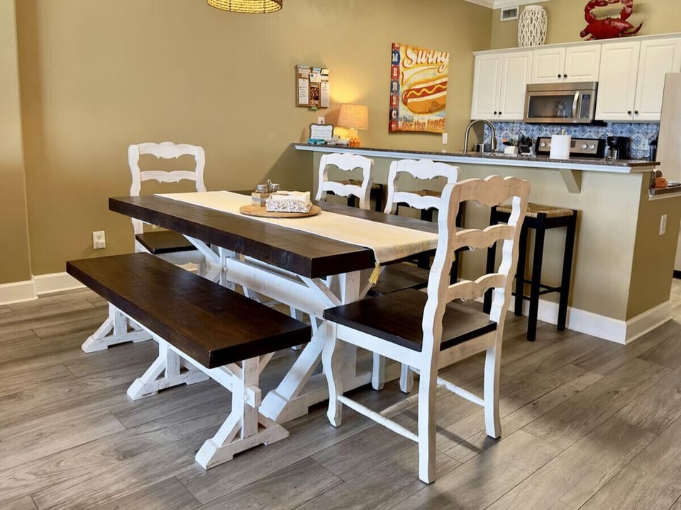 Dinning Table with seating for 6/3 bar stools
