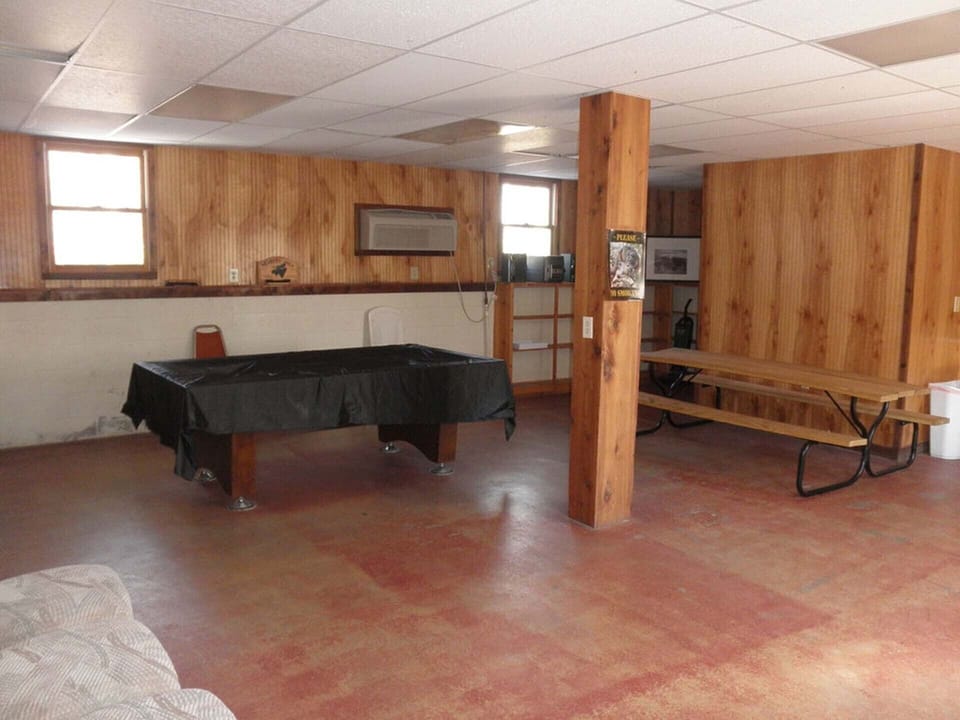 Huge Rec Room. Chairs & Tables available for meeting space.