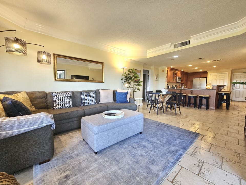 Living Room, Dining Area and Kitchen at 1848 Beachside Tennis