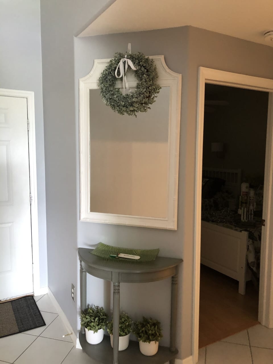 Hallway with entrance to second bedroom