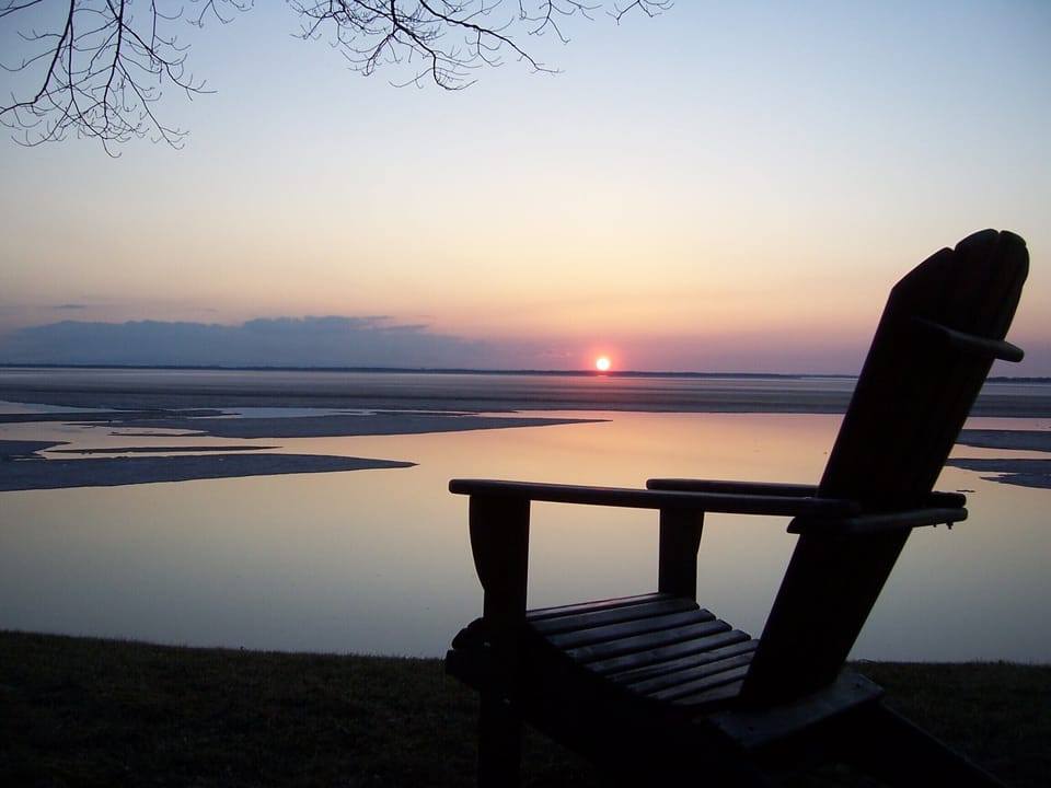 view during spring thaw.