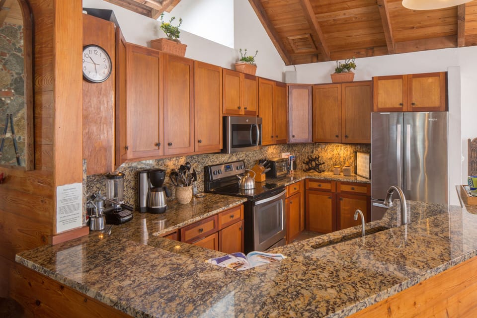 Andante's Kitchen with all Stainless appliances, Granite countertops
