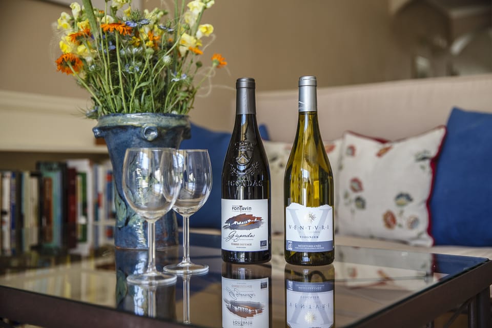 Local wines are available at the winery in the village.