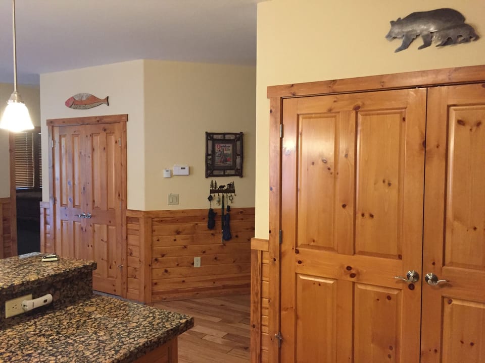 Laundry closet off kitchen