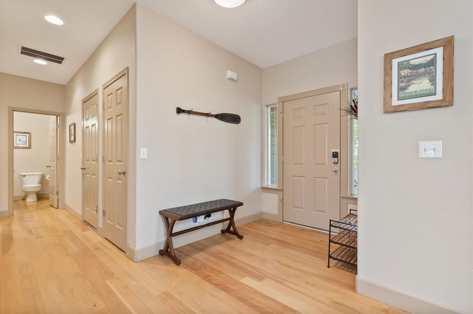 Beautiful hardwood flooring on entry
