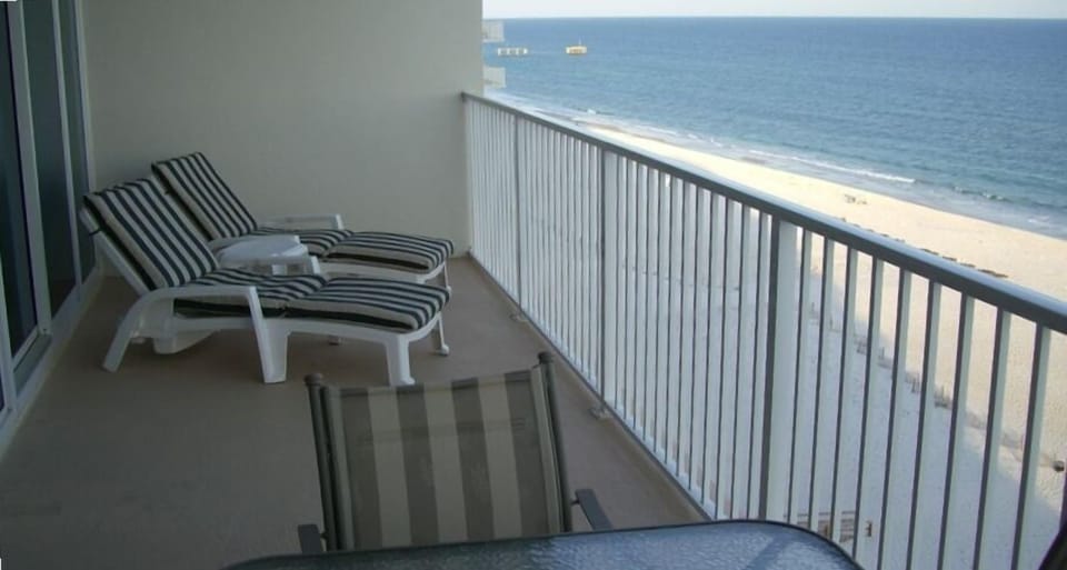 Spacious Balcony provides fantastic Gulf views and sunsets - We live out here!!