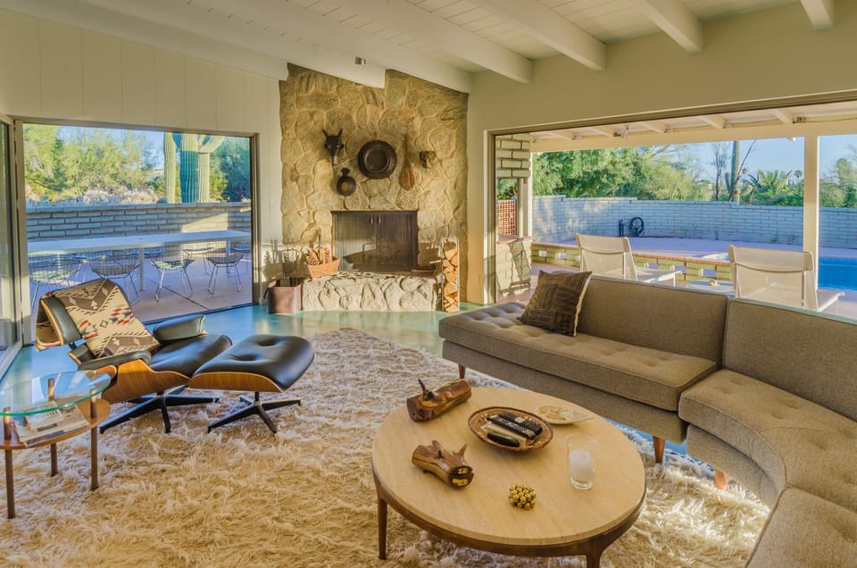 Fireplace in the living room