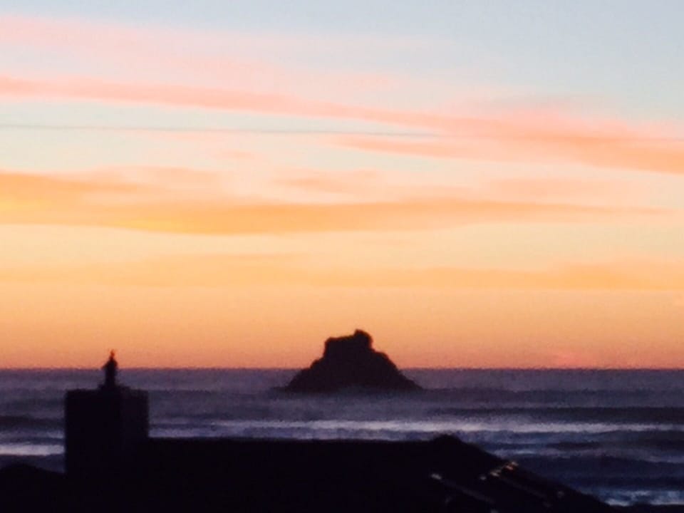 And the sunset over Castle Rock from the front deck and kitchen windows.