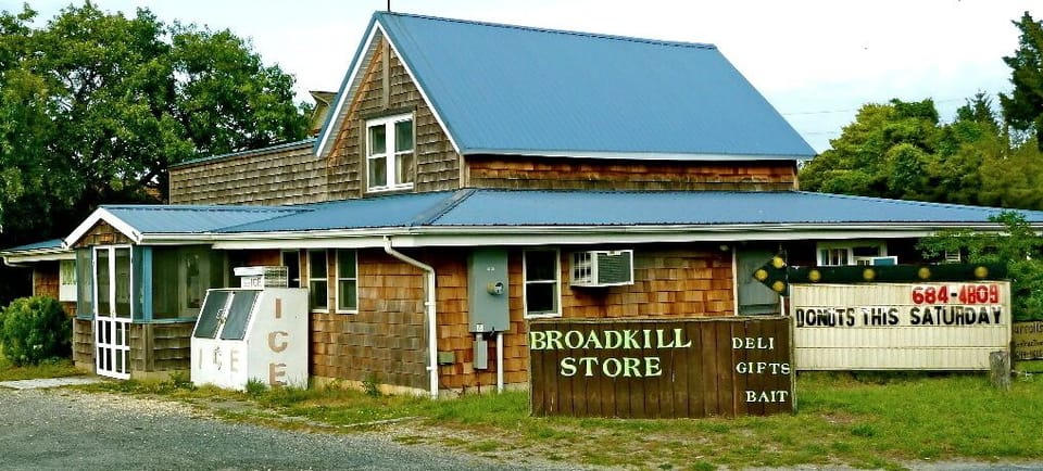 The Broadkill store; 3 blocks away for sandwiches, sundries, shakes, sunscreen. 