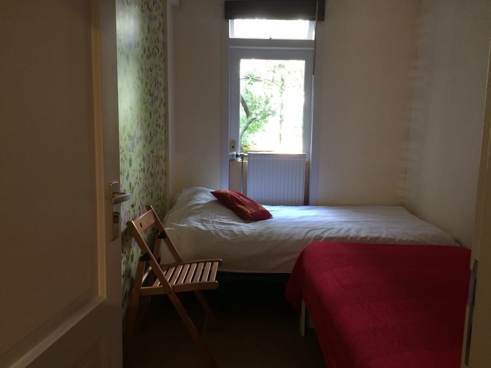 room with two single beds
