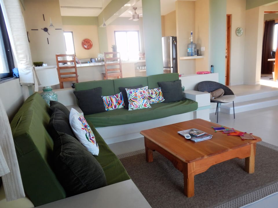 living room and kitchen