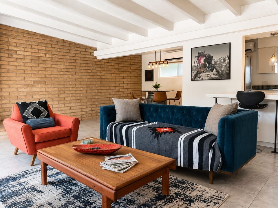 Relax in the stylish living area, complete with a Smart TV for all your favorite streaming apps.