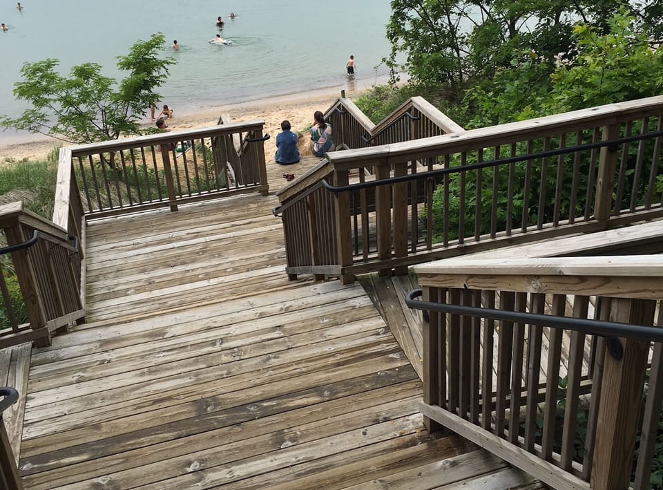 View of Stairs from West Side Park.