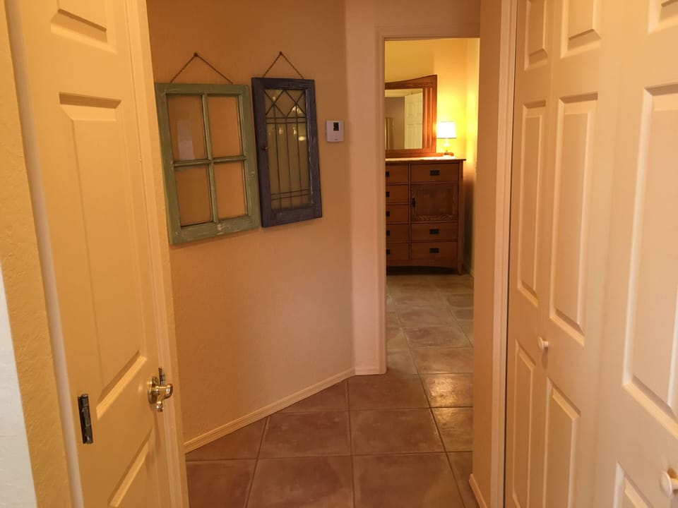 Hall to bedrooms - ALL ceramic tile floors