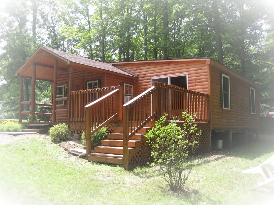 Side view of cabin