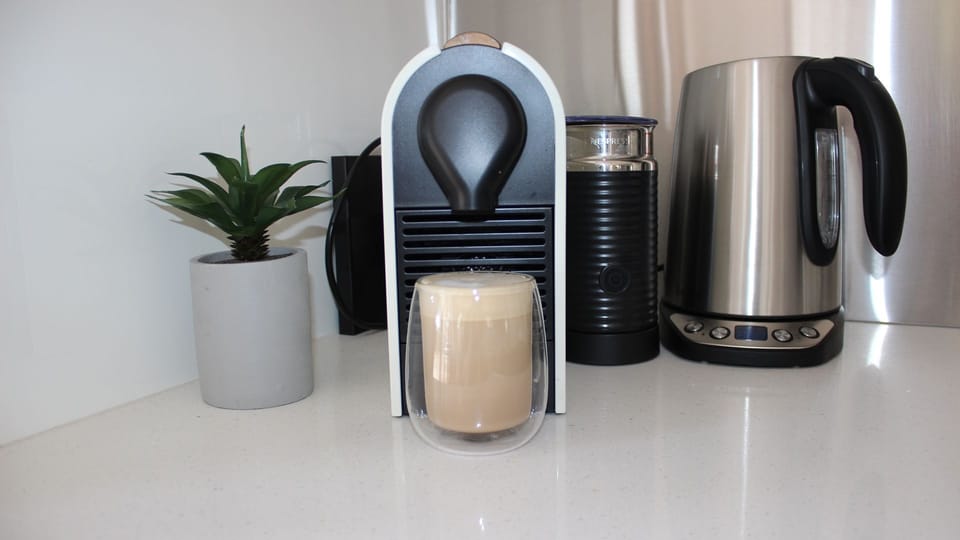 Coffee anytime of day.  Nespesso machine, we supply some capsules.
