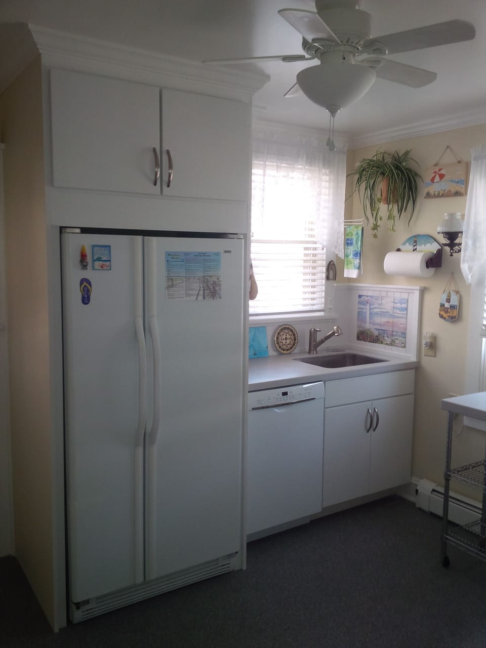 New kitchen showing side by side frig w/ice maker,and professional dish washer 