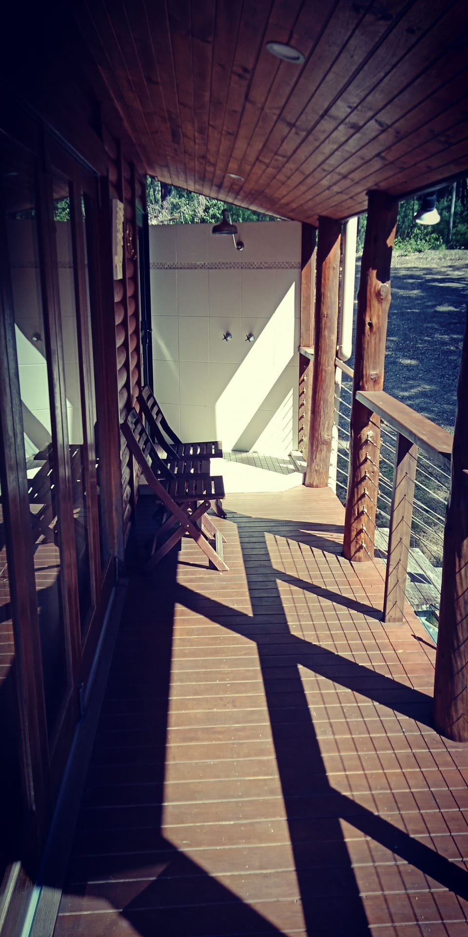 Verandah and outdoor shower off the ensuite pavilion